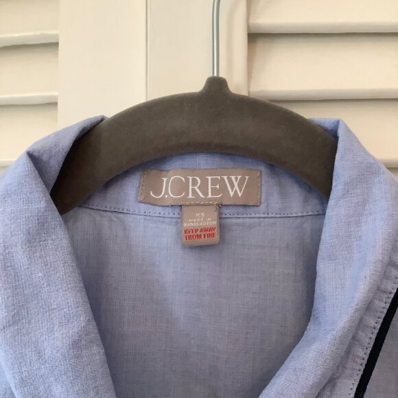 J. Crew women's pajama set XS blue short sleeve shirt pants 100% cotton - Picture 13 of 16